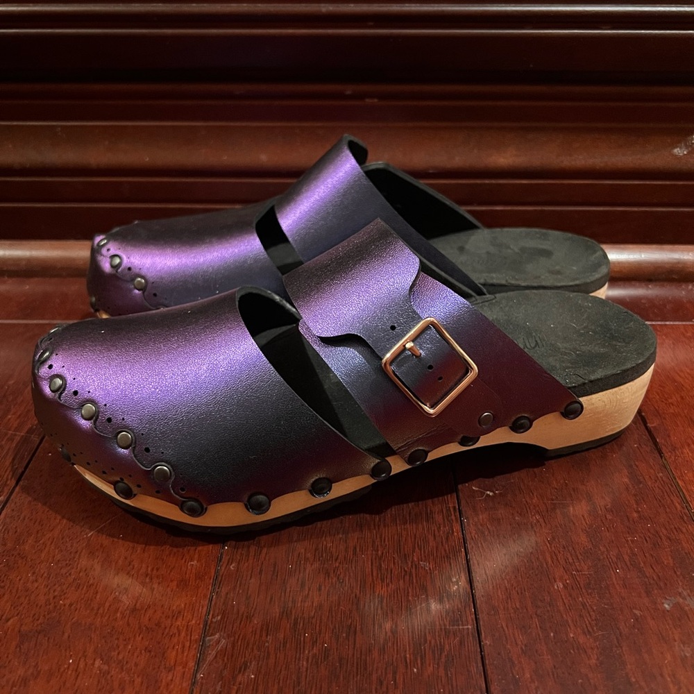 Mohop MID CLOG CLOSED TOE MULE IN CHAMELEON iridescent fits 8 or 8.5 - Picture 8 of 13
